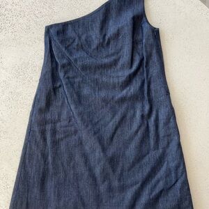 COS One-Shoulder Blue Dress
